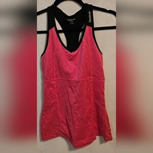 Reebok Pink Fitted Racerback Tank Top